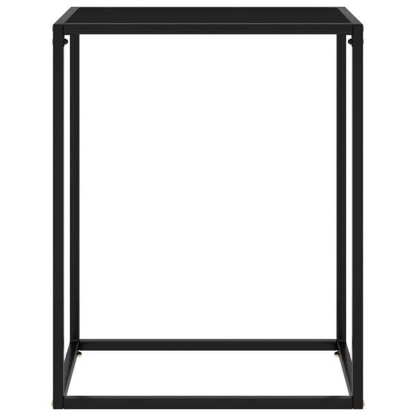 vidaXL Avlastningsbord svart 60x35x75 cm härdat glas