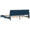 vidaXL Bed Frame with LED without Mattress Blue 200x200 cm Velvet