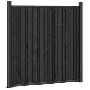 vidaXL St&auml;ngselpanel WPC och aluminium Svart