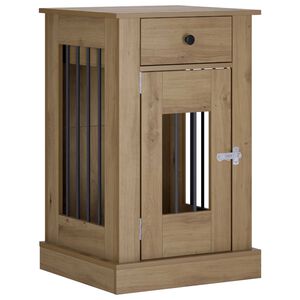vidaXL Hundbur m&ouml;bel Artisan-ek 50 x 47,5 x 80 cm Konstruerat tr&auml;