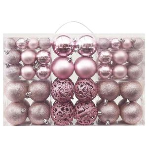 vidaXL Julgranskulor 100 st rosa