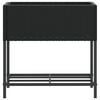 vidaXL Odlingsl&aring;dor med hylla 2 st svart 70x28x70 cm konstrotting