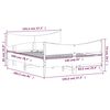 vidaXL S&auml;ngram utan madrass vaxbrun 140x200 cm massiv furu
