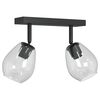 vidaXL Takspotlight Svart 33 x 13 x 26 cm Glas och Metall