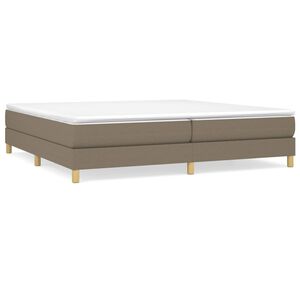 vidaXL Boxspring-s&auml;ngram taupe 200x200 cm tyg