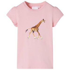 vidaXL T-shirt f&ouml;r barn ljusrosa 104