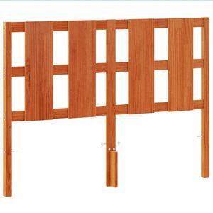 vidaXL Huvudgavel vaxbrun 135 cm massiv furu