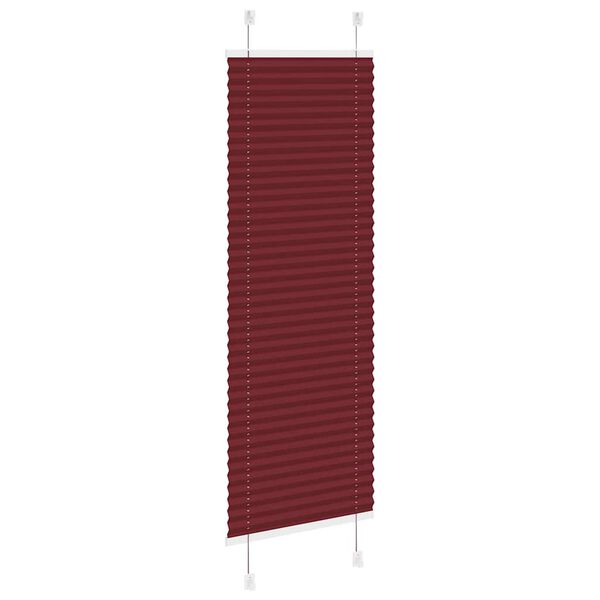 vidaXL Plisserad persienn Bordeaux r&ouml;d 40x150 cm tyg bredd 39,4 cm