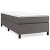vidaXL Boxspring-s&auml;ngram gr&aring; 80x200 cm konstl&auml;der
