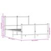 vidaXL Sängram utan madrass metall rökfärgad ek 120x200 cm