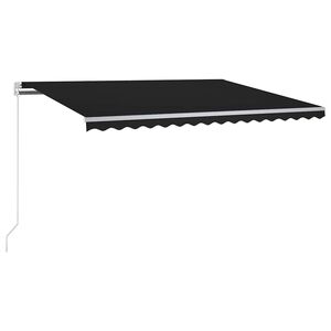 vidaXL Automatisk markis med vindsensor & LED 350x250 cm antracit