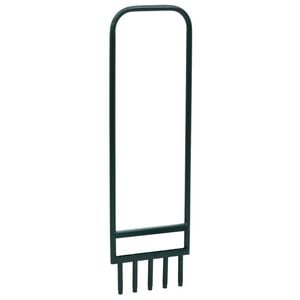 vidaXL Gr&auml;sluftare med 5 ih&aring;liga pinnar gr&ouml;nt pulverlackerat st&aring;l