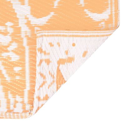 vidaXL Utomhusmatta orange och vit 120x180 cm PP