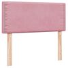vidaXL Rams&auml;ng med madrass rosa 100x210 cm sammet