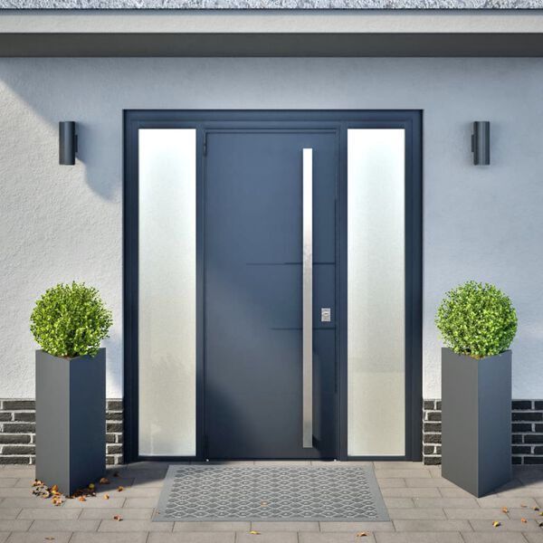 vidaXL Odlingslådor 2 st antracit triangulär 40x34,5x70 cm stål