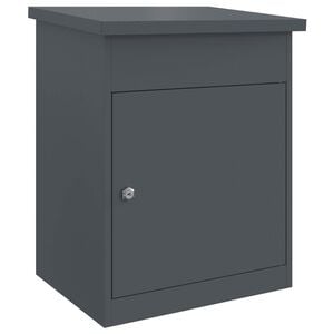 vidaXL Paketbox med lagring med d&ouml;rr Antracit 47,5 x 38 x 59 cm St&aring;l