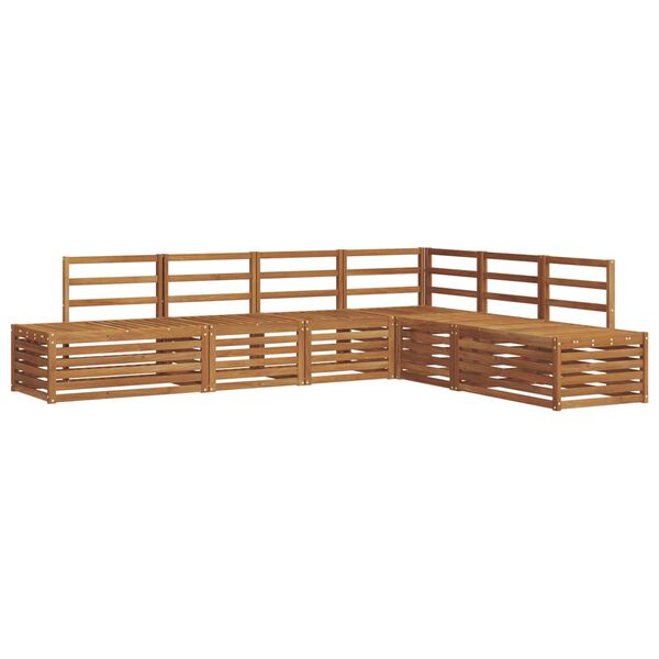 vidaXL Utomhussoffset 6 Stycke Naturf&auml;rg Massivt Akaciatr&auml;