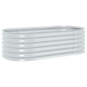vidaXL Odlingsl&aring;da upph&ouml;jd galvaniserat st&aring;l 160x80x44 cm silver