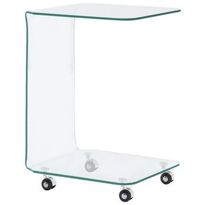 vidaXL Soffbord 45x40x63 cm h&auml;rdat glas