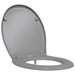 vidaXL Toalettstol Gr&aring; 47 x 37 x 4 cm Duroplast