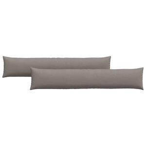 vidaXL Sofakuddar 2 pcs Taupe 200 x 40 cm tyg