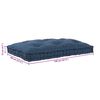 vidaXL Pallettsoffa Kudde Indigo 120 x 80 x 12 cm tyg
