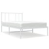 vidaXL S&auml;ngram med huvudgavel metall vit 90x200 cm