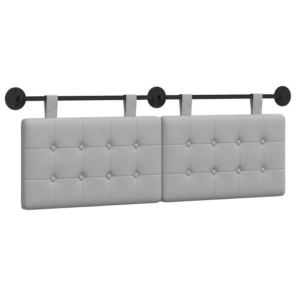 vidaXL H&auml;ngande Huvudgavel V&auml;ggmonterad Moln Gr&aring; 150 x 55 x 5 cm tyg