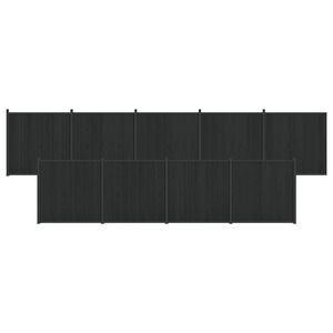 vidaXL St&auml;ngselpanel 9 st 1580 x 186,5 cm WPC och aluminium Svart