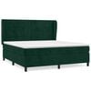 vidaXL Rams&auml;ng med madrass m&ouml;rkgr&ouml;n 160x200 cm sammet