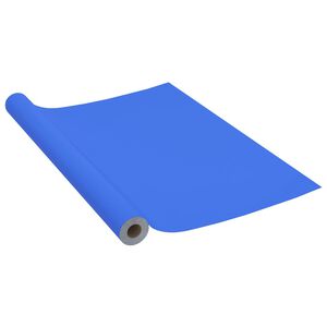 vidaXL Dekorplast bl&aring; h&ouml;gglans 500x90 cm PVC