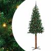 vidaXL Smal julgran Gr&ouml;n 210 cm PVC och solid furu
