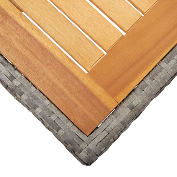 vidaXL Tr&auml;dg&aring;rdsbord gr&aring; 190x90x75 cm konstrotting och akaciatr&auml;