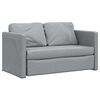vidaXL Golvb&auml;ddsoffa 2-i-1 ljusgr&aring; 112x174x55 cm tyg