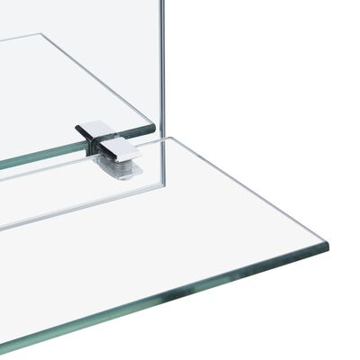 vidaXL Väggspegel med hylla 30x50 cm härdat glas