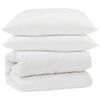 vidaXL T&auml;ckeset med kudde 3 st Vit Mikrofiber