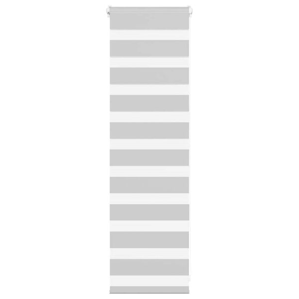 vidaXL Rullgardin zebra ljusgr&aring; 40x100 cm tyg bredd 35,9 cm polyester