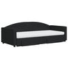 vidaXL Dagbädd utdragbar med lådor svart 90x200 cm tyg