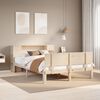 vidaXL S&auml;ng med bokhylla utan madrass 120x190 cm massiv furu