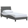 vidaXL Bed Frame without Mattress "Hanko" Dark Grey 80x200 cm Fabric