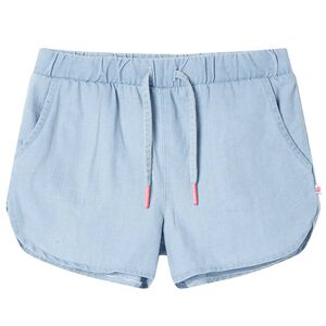Barnshorts mjuk denimbl&aring; 92