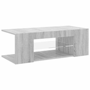 vidaXL TV-b&auml;nk med LED-belysning gr&aring; sonama 90x39x30 cm