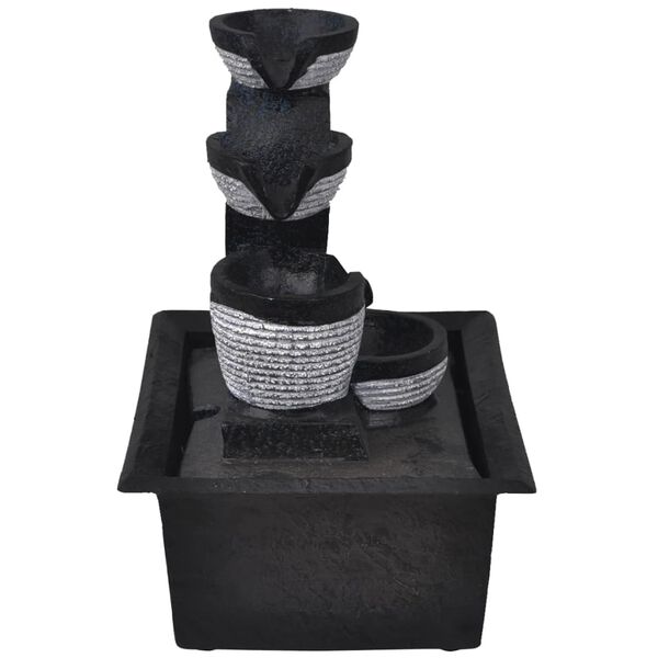 vidaXL Inomhusfontän med LED poly-resin