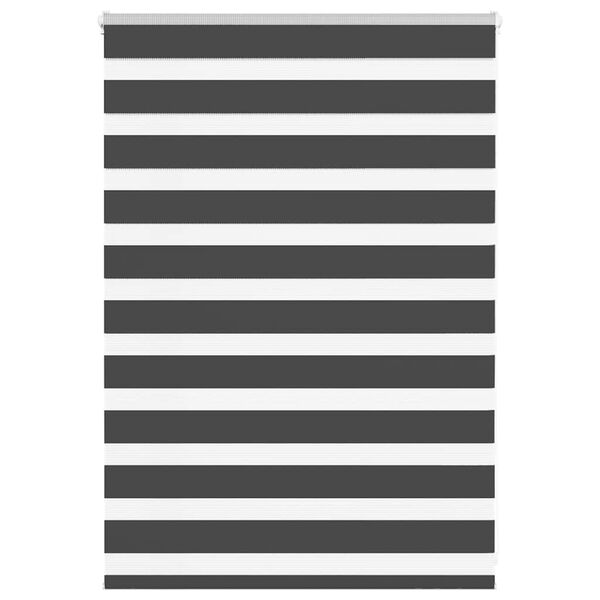 vidaXL Rullgardin zebra svart 110x100 cm tyg bredd 105,9cm polyester