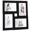 vidaXL Fotoram f&ouml;r 4x(10x15 cm) bilder svart MDF