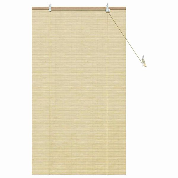 vidaXL Rullgardin med gardiner Natur 80 x 160 cm Bambu