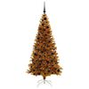 vidaXL Julgran med 300 LED-lampor med stativ Guld 180 cm PET