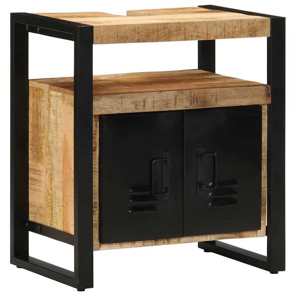 vidaXL Badrumsm&ouml;belset 4 pcs Brun 40 x 35 x 90 cm Massivt mangotr&auml;