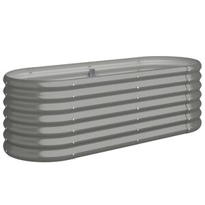 vidaXL Odlingsl&aring;da galvaniserat st&aring;l 114x40x36 cm gr&aring;