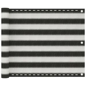 vidaXL Balkongsk&auml;rm HDPE 75x300 cm antracit och vit